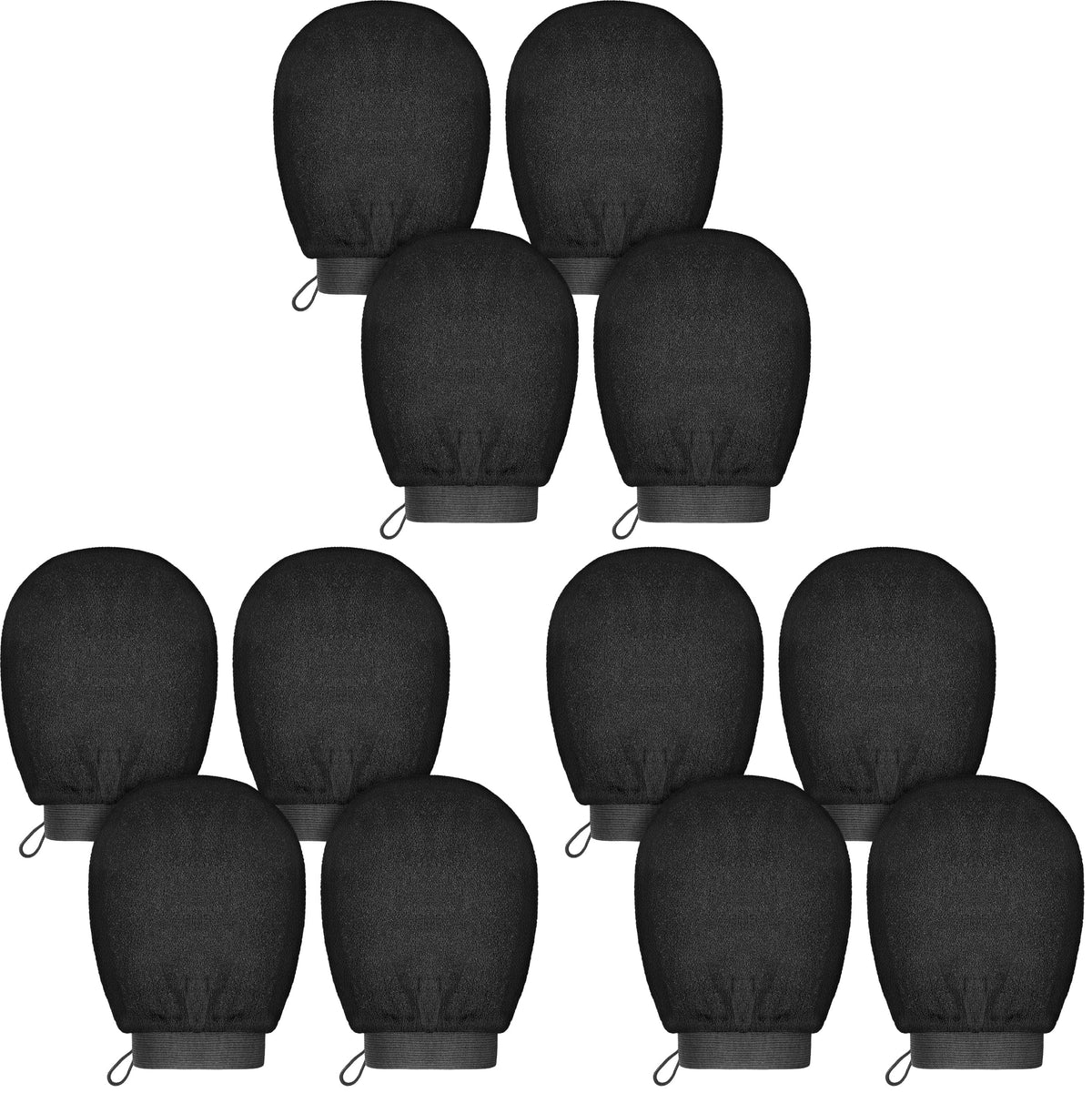 Tatuo 4 Pcs Exfoliating Mitts Korean Exfoliating Gloves for Body Shower