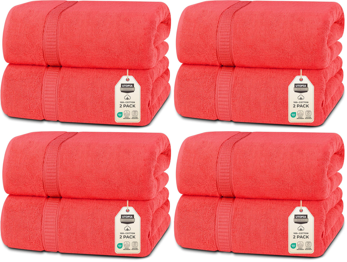 Utopia Towels - Luxurious Jumbo Bath Sheet 2 Piece - 600 GSM (35X70 Inches) 100% Ring Spun Cotton - Highly Absorbent and Quick Dry Extra Large Bath Towel - Super Soft Hotel Quality Towel (Black)