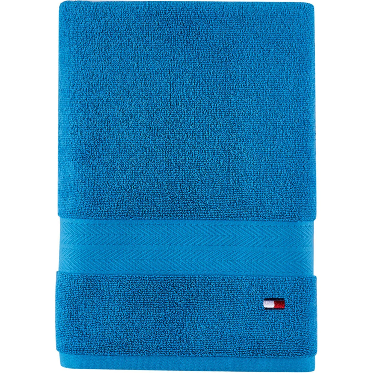 Tommy Hilfiger Modern American Solid Bath Towel, 30 X 54 Inches, 100% Cotton 574 GSM (Peacoat)