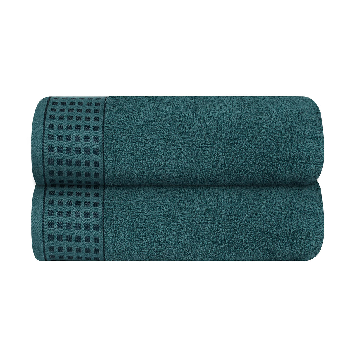 GLAMBURG 100% Cotton 2 Pack Oversized Bath Towel Set 28x55 Inches, Ultra Soft Highly Absorbant Compact Quickdry & Lightweight Large Bath Towels, Ideal for Gym Travel Camp Pool - Black