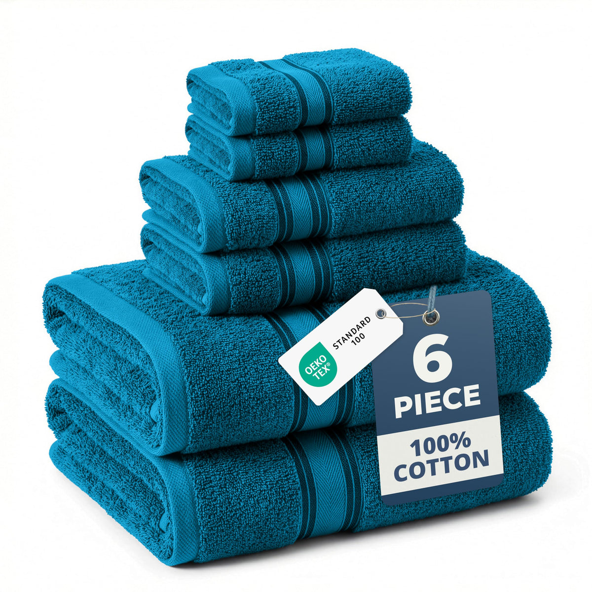 LANE LINEN Bath Towel Set 100% Cotton 18 Piece Soft Absorbent - Grey