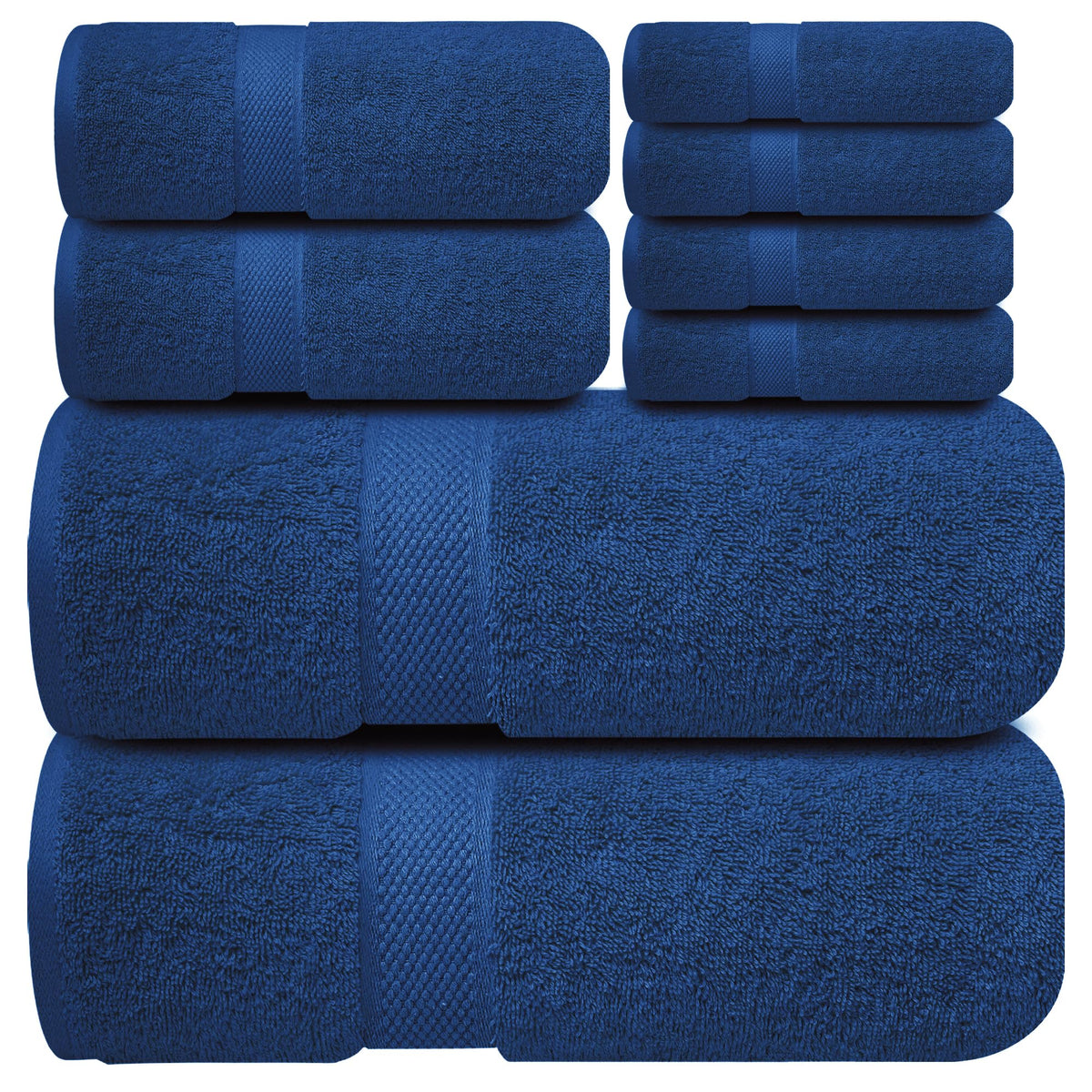 Infinitee Xclusives 100% Ring-Spun Cotton Bath Towels for Bathroom - Pack 4