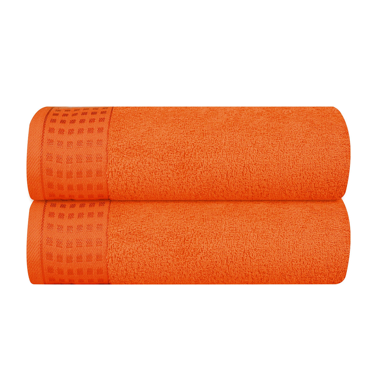GLAMBURG 100% Cotton 2 Pack Oversized Bath Towel Set 28x55 Inches, Ultra Soft Highly Absorbant Compact Quickdry & Lightweight Large Bath Towels, Ideal for Gym Travel Camp Pool - Black
