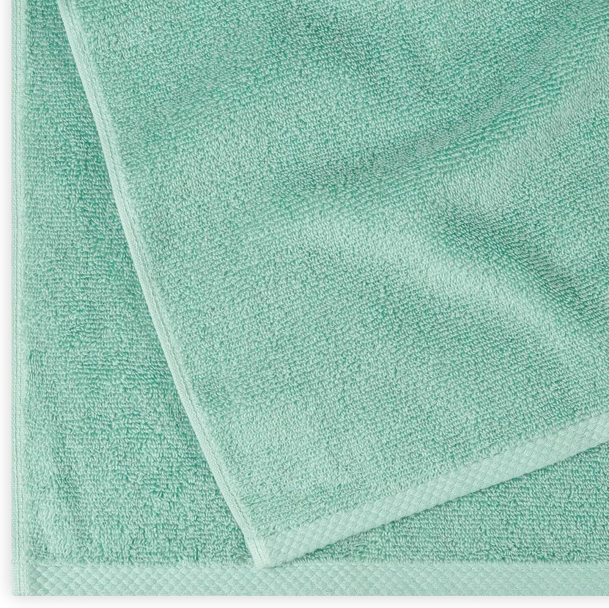 Amazon Basics 2-Pack Quick-Dry Lightweight Moisture Absorbing Bath Towel, 100% Cotton, 54" x 30", Seafoam Green