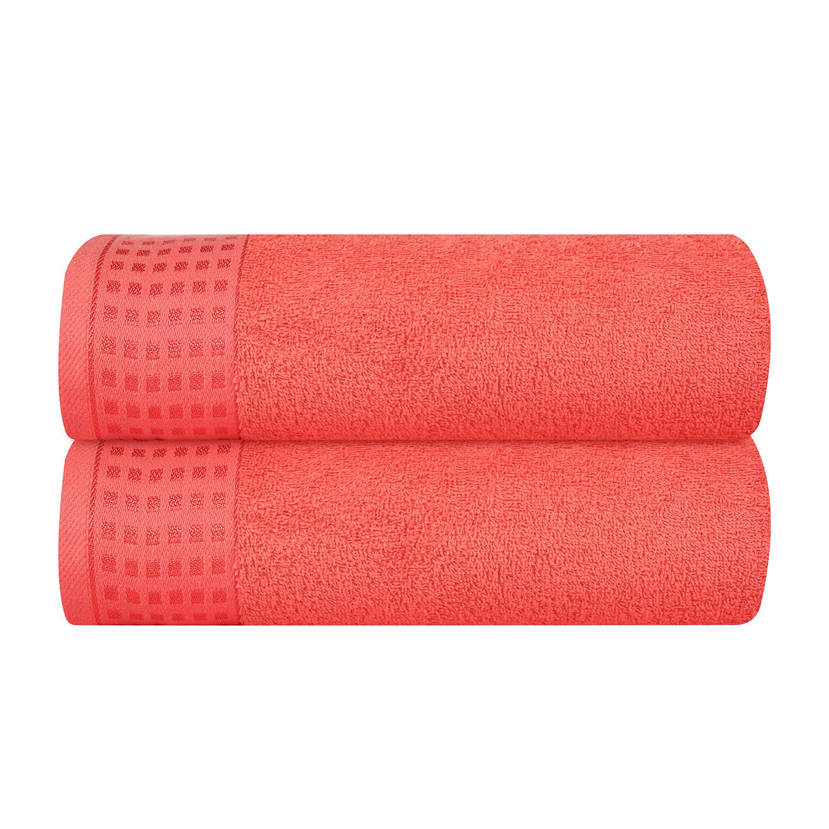 GLAMBURG 100% Cotton 2 Pack Oversized Bath Towel Set 28x55 Inches, Ultra Soft Highly Absorbant Compact Quickdry & Lightweight Large Bath Towels, Ideal for Gym Travel Camp Pool - Black
