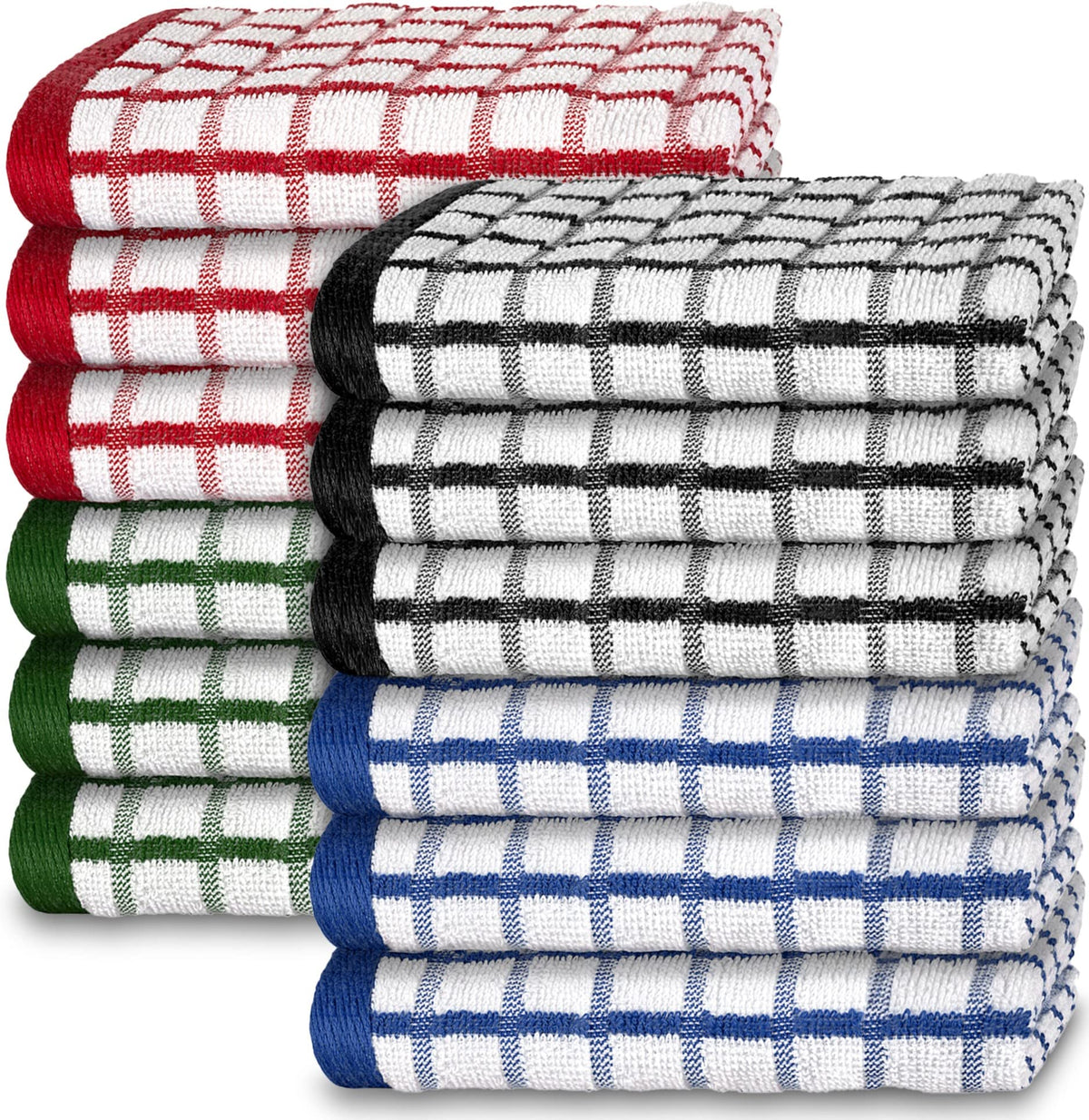 White Bath Towel Set of 6 - 100% Cotton Highly Absorbent Towels for Bathroom, 2 Luxury Bath Towels 650GSM, 2 Hand Towels, 2 Washcloths