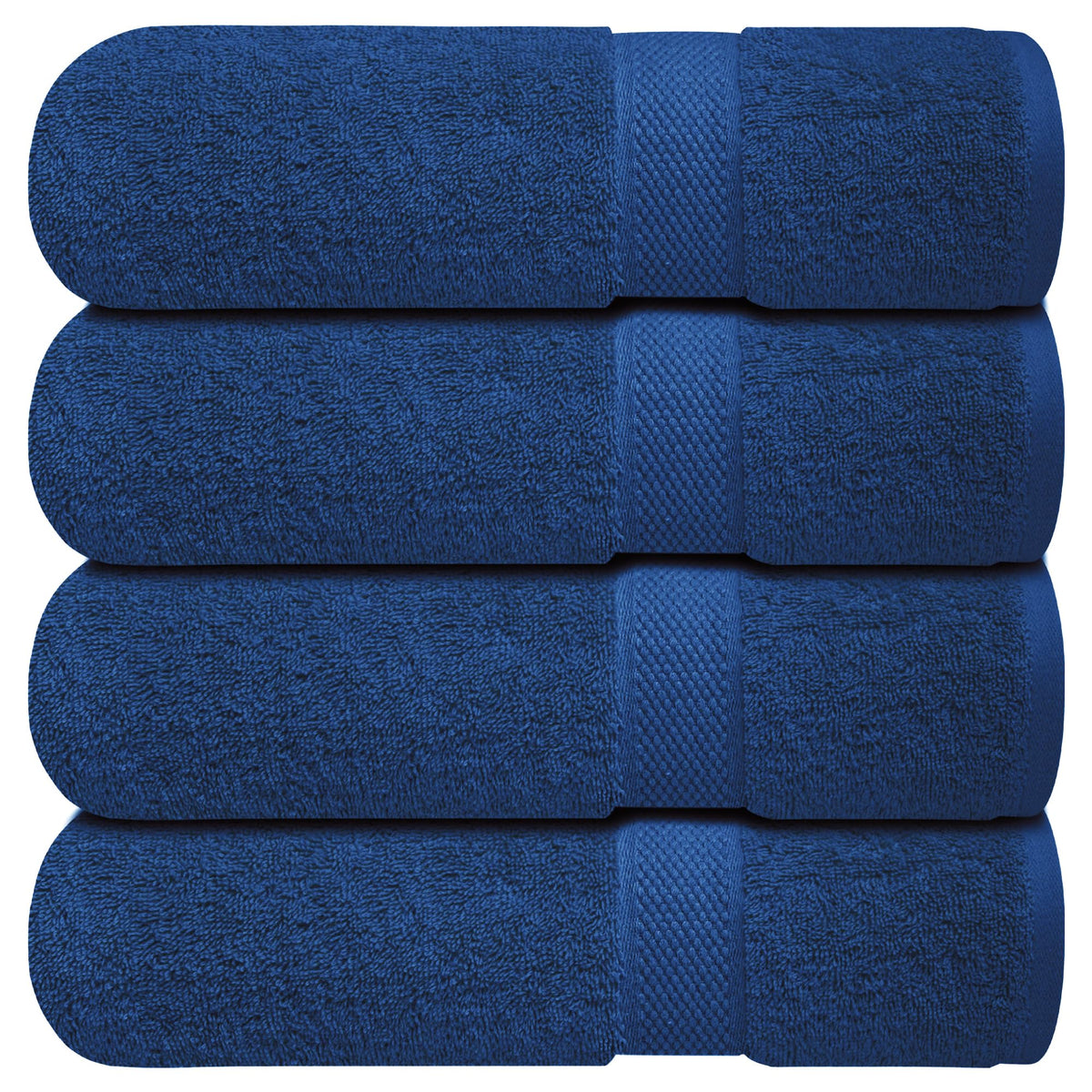 Infinitee Xclusives 100% Ring-Spun Cotton Bath Towels for Bathroom - Pack 4