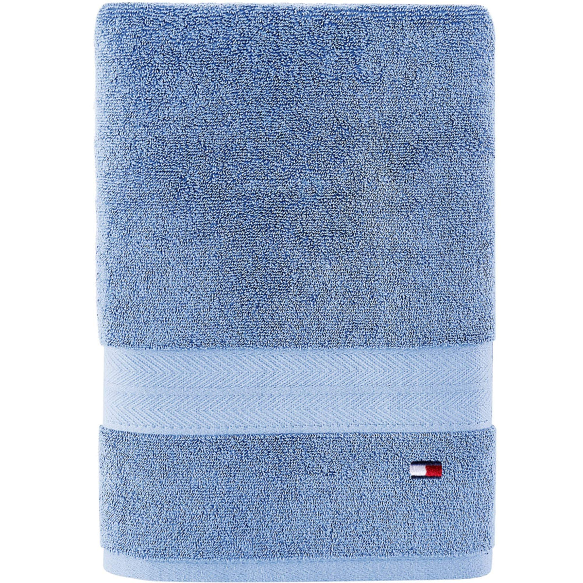 Tommy Hilfiger Modern American Solid Bath Towel, 30 X 54 Inches, 100% Cotton 574 GSM (Peacoat)