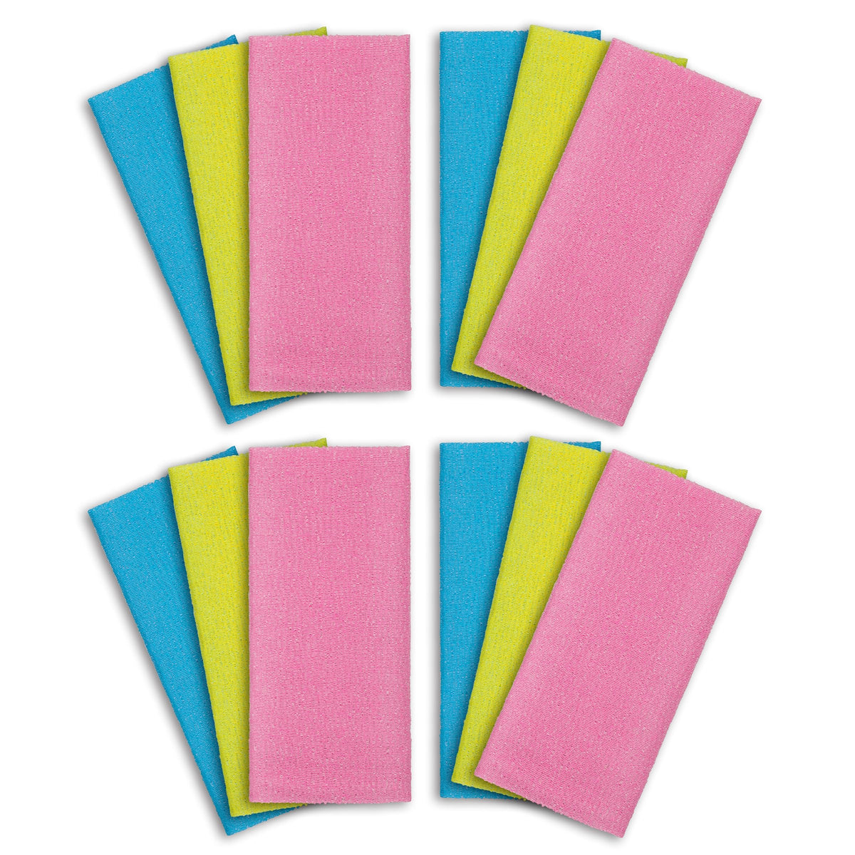 ARCH&M Exfoliating Washcloth & Japanese Shower Towel, Body Scrubber, 3 Pack