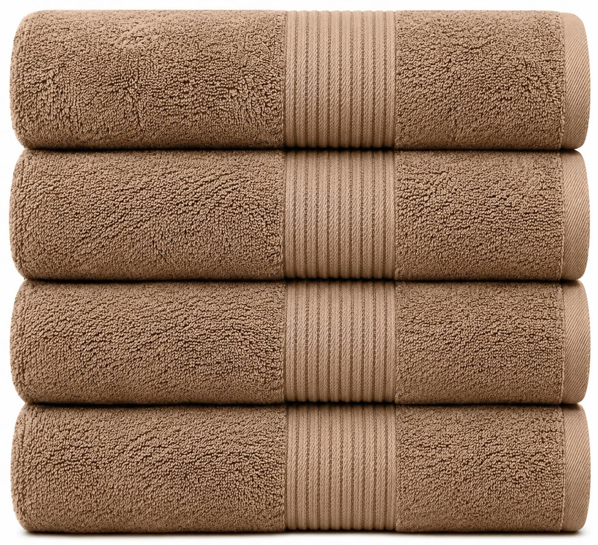 Luxury Bath Towels 4 Pack 650 GSM, 34"x56" Bath Towels Large - White