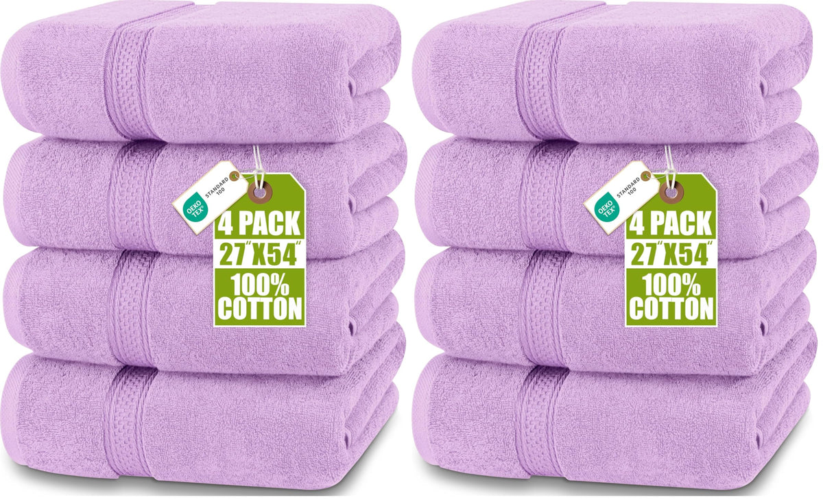 Utopia Towels 4 Pack Premium Bath Towels, 27x54 in, 600 GSM Cotton Black