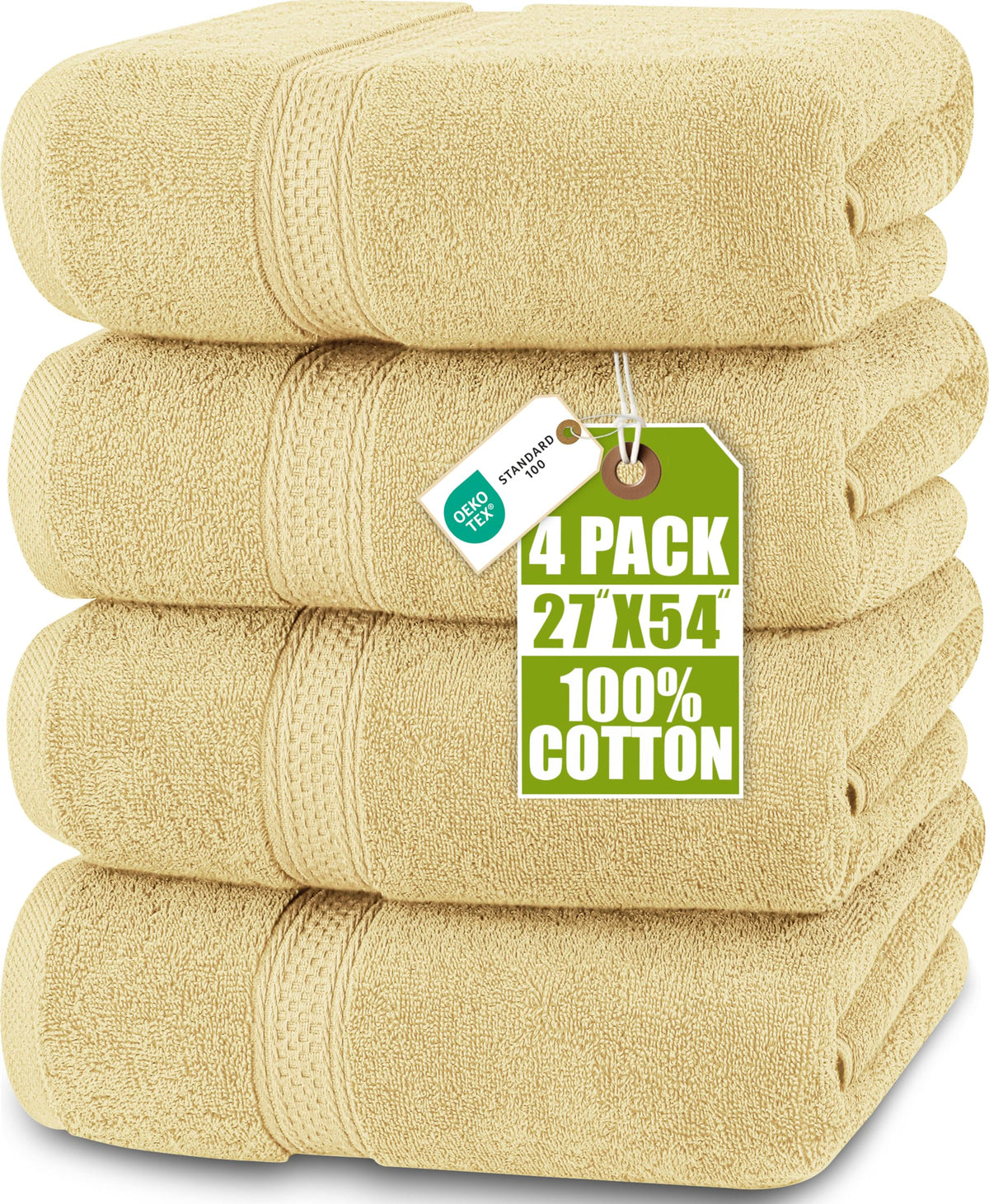 Utopia Towels 4 Pack Premium Bath Towels, 27x54 in, 600 GSM Cotton Black