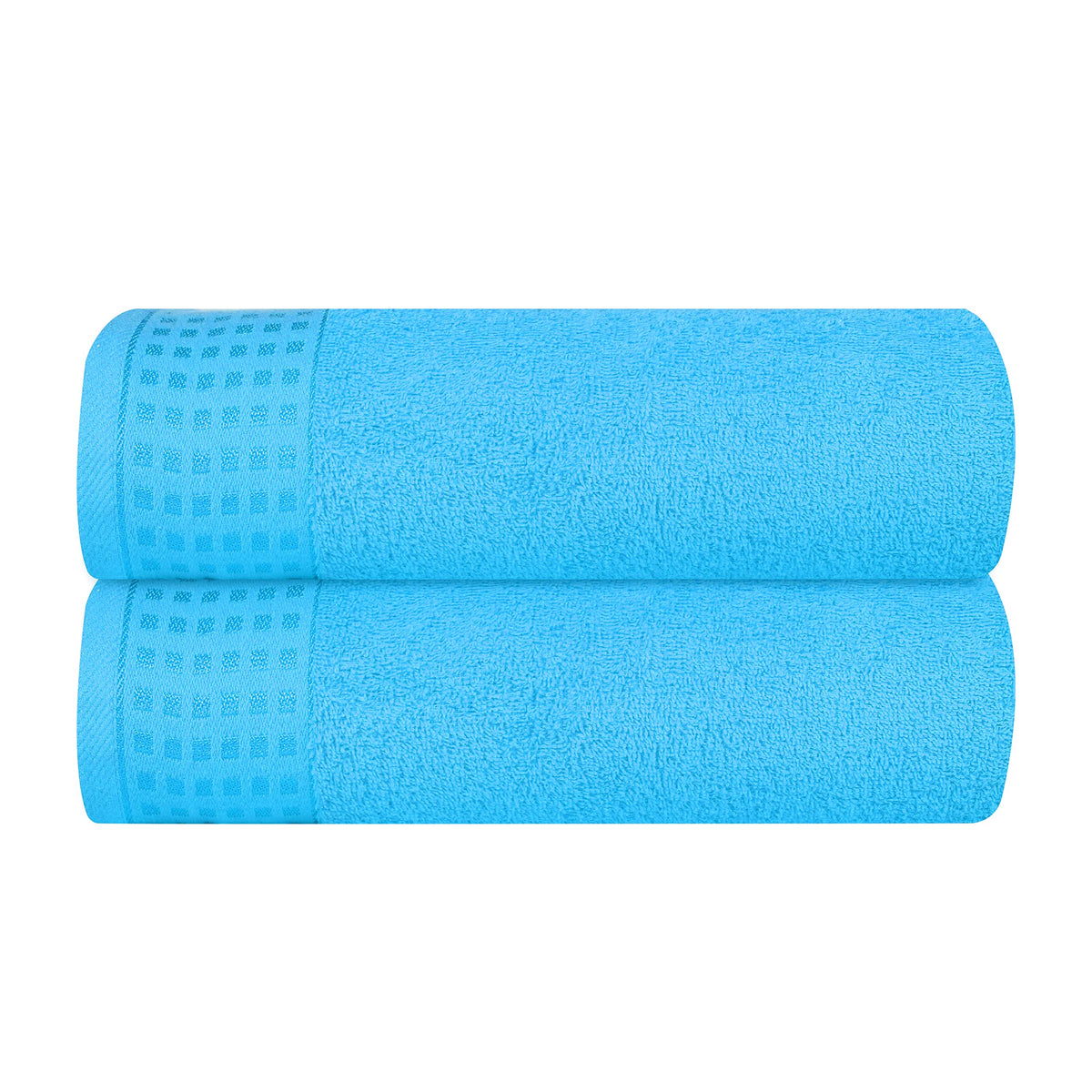 GLAMBURG 100% Cotton 2 Pack Oversized Bath Towel Set 28x55 Inches, Ultra Soft Highly Absorbant Compact Quickdry & Lightweight Large Bath Towels, Ideal for Gym Travel Camp Pool - Black