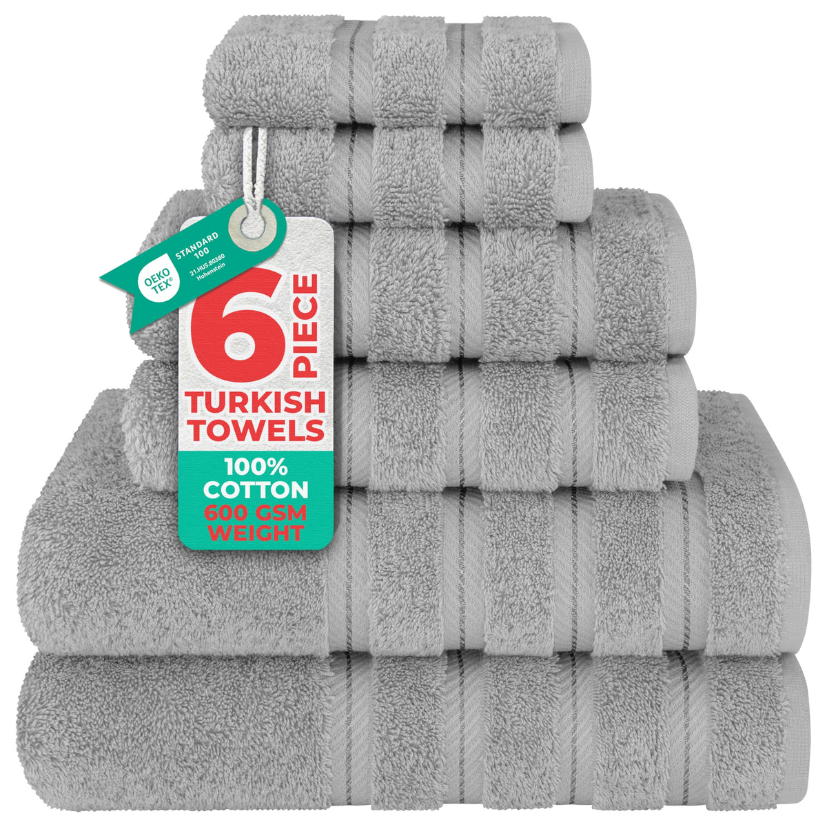American Soft Linen 100% Cotton Luxury Turkish Towels, 4 PC Bath Towel Set