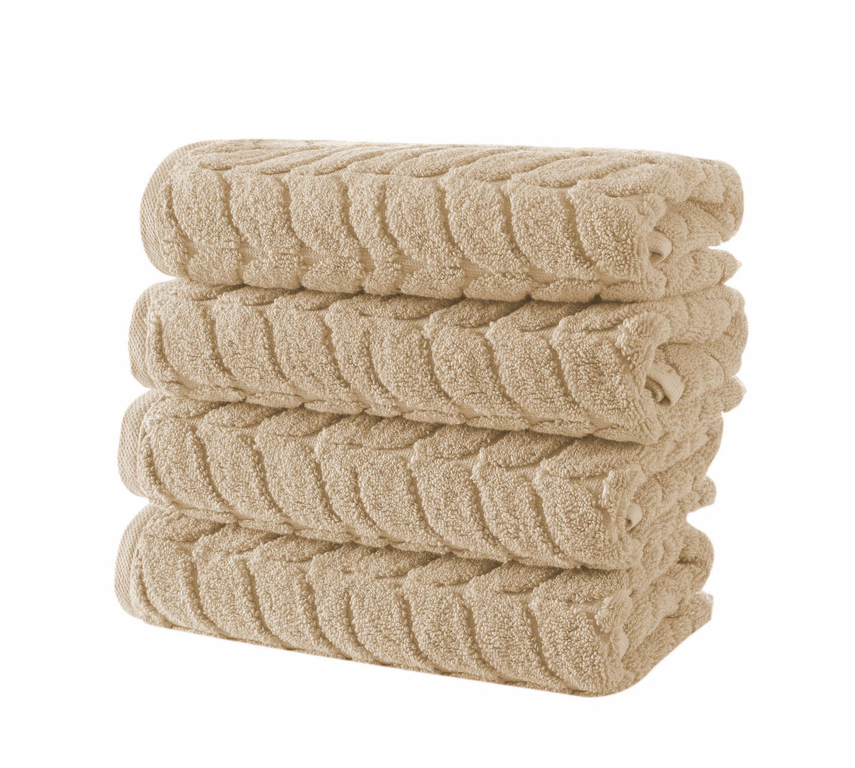 BAGNO MILANO Turkish Cotton Hand & Bath Towels - Plush, Ultra Absorbent Set (Cream, 2 pcs Bath Towel Set)