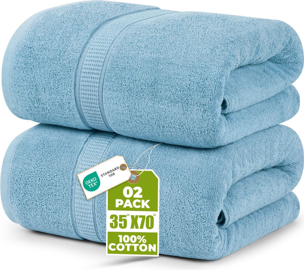 Utopia Towels - Luxurious Jumbo Bath Sheet 2 Piece - 600 GSM (35X70 Inches) 100% Ring Spun Cotton - Highly Absorbent and Quick Dry Extra Large Bath Towel - Super Soft Hotel Quality Towel (Black)