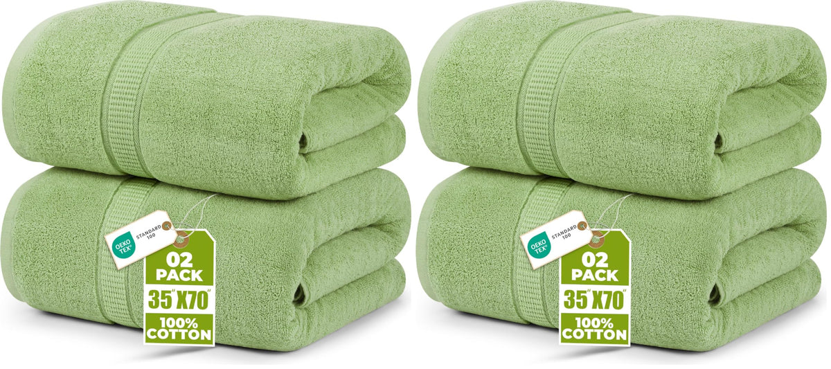 Utopia Towels Jumbo Bath Sheets, 2 Pack, 35x70 in, 600 GSM Cotton, Plum