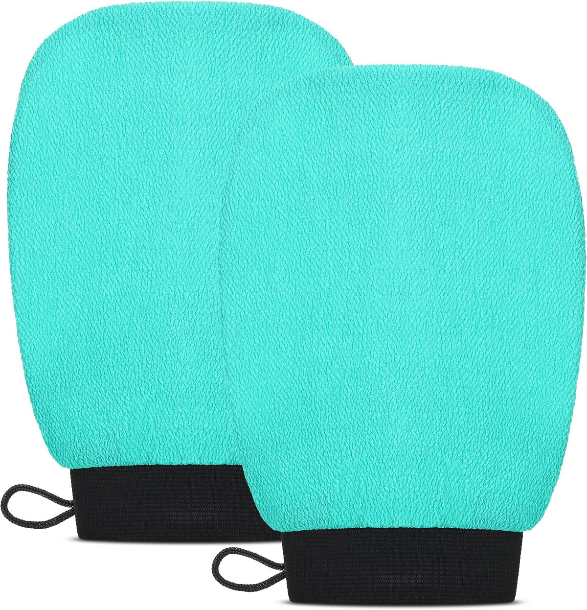 VALITIC Exfoliating Glove Body Scrubber Mitt for Shower, Pair Turquoise