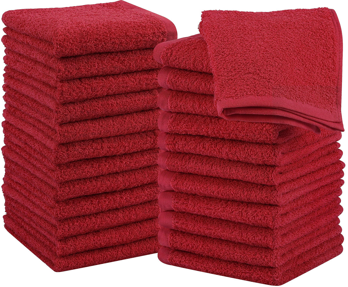 Utopia Towels 12 Pack Washcloths, 12x12 in, 100% Cotton, White
