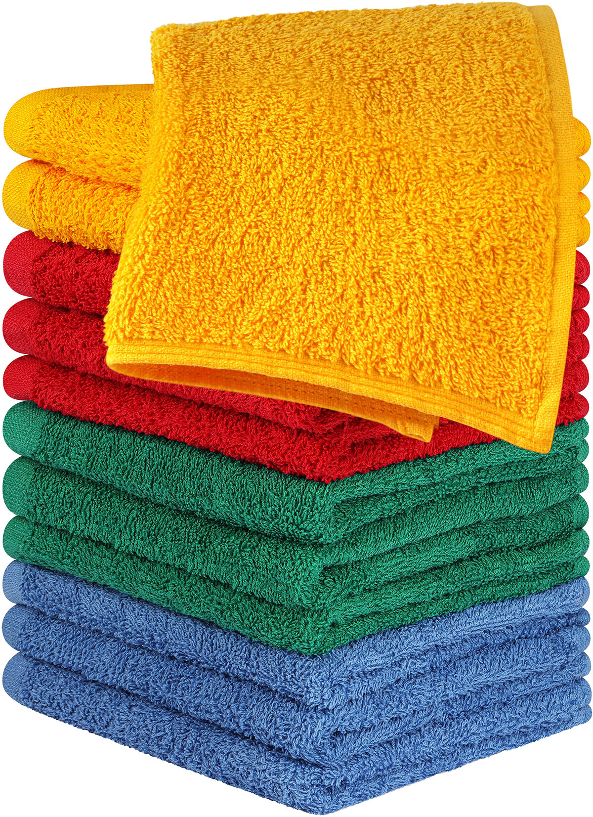 Utopia Towels 12 Pack Washcloths, 12x12 in, 100% Cotton, White
