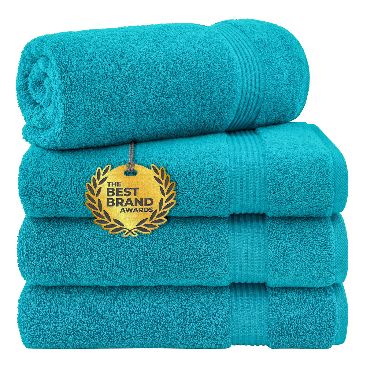 Cotton Paradise 100% Cotton Turkish Towel Set, Soft Absorbent Quick Dry, 6 Piece Towel Set, Beige